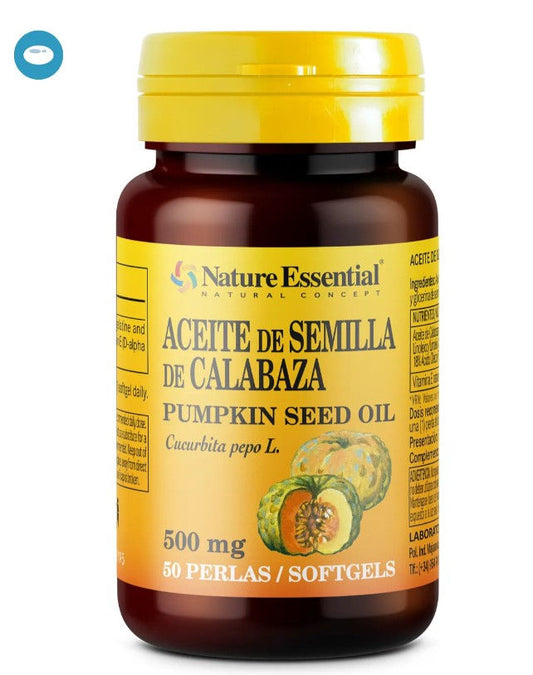 Pumpkin seed oil 500 mg. 50 softgels.