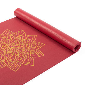 Mat pentru yoga bodhi yoga rishikesh premium 60 with golden mandala