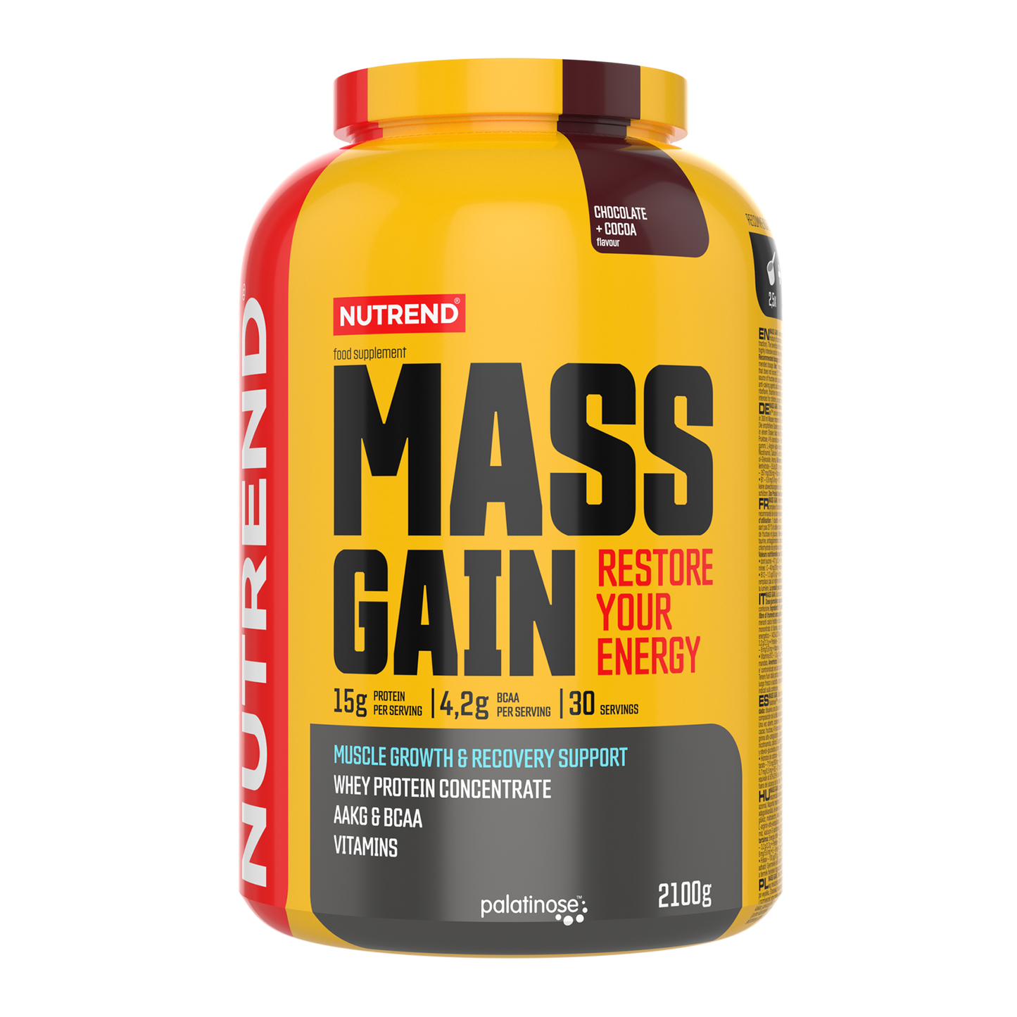 Nt mass gain, 2100 g