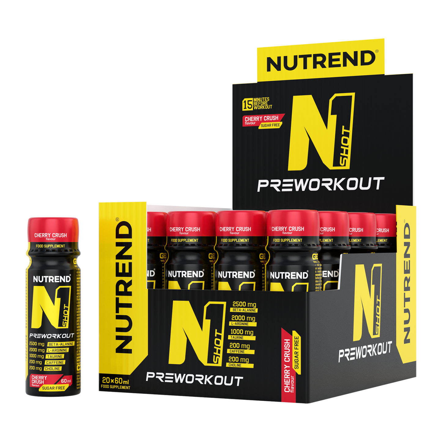 Energizant pre-antrenament n1 shot, 60 ml