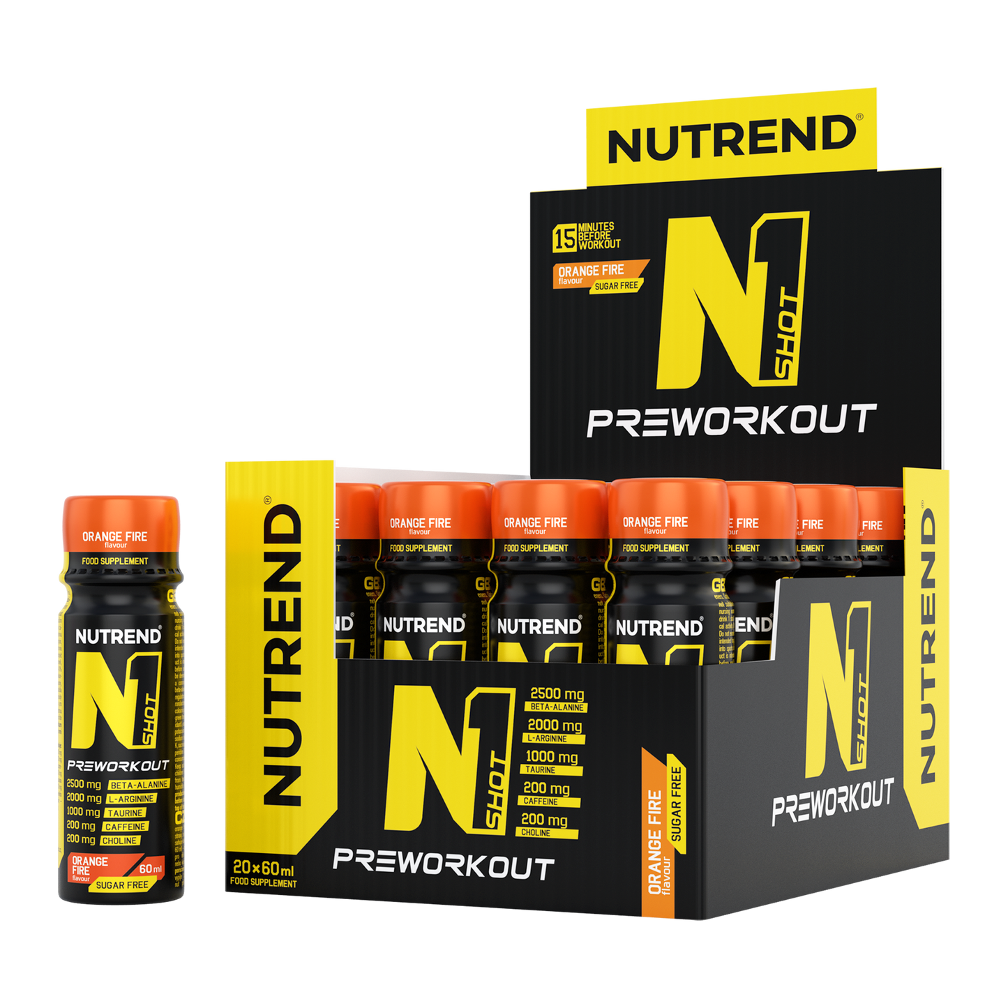 Energizant pre-antrenament n1 shot, 60 ml