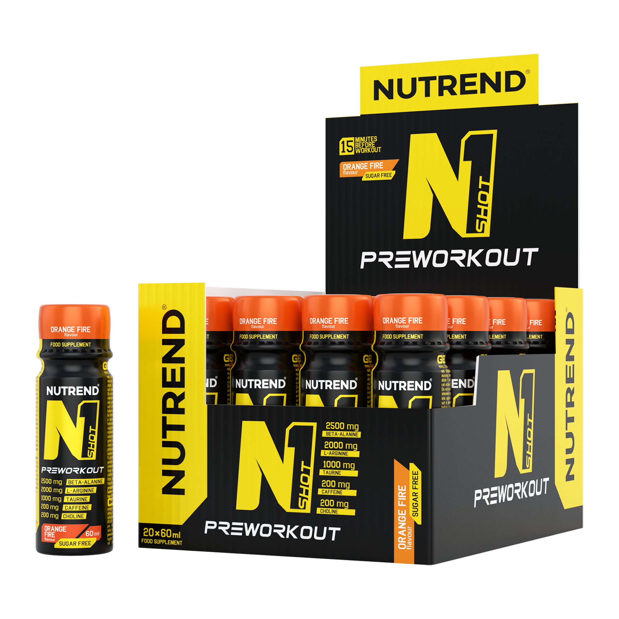 Pre-workout energy drink n1 shot, 60 ml