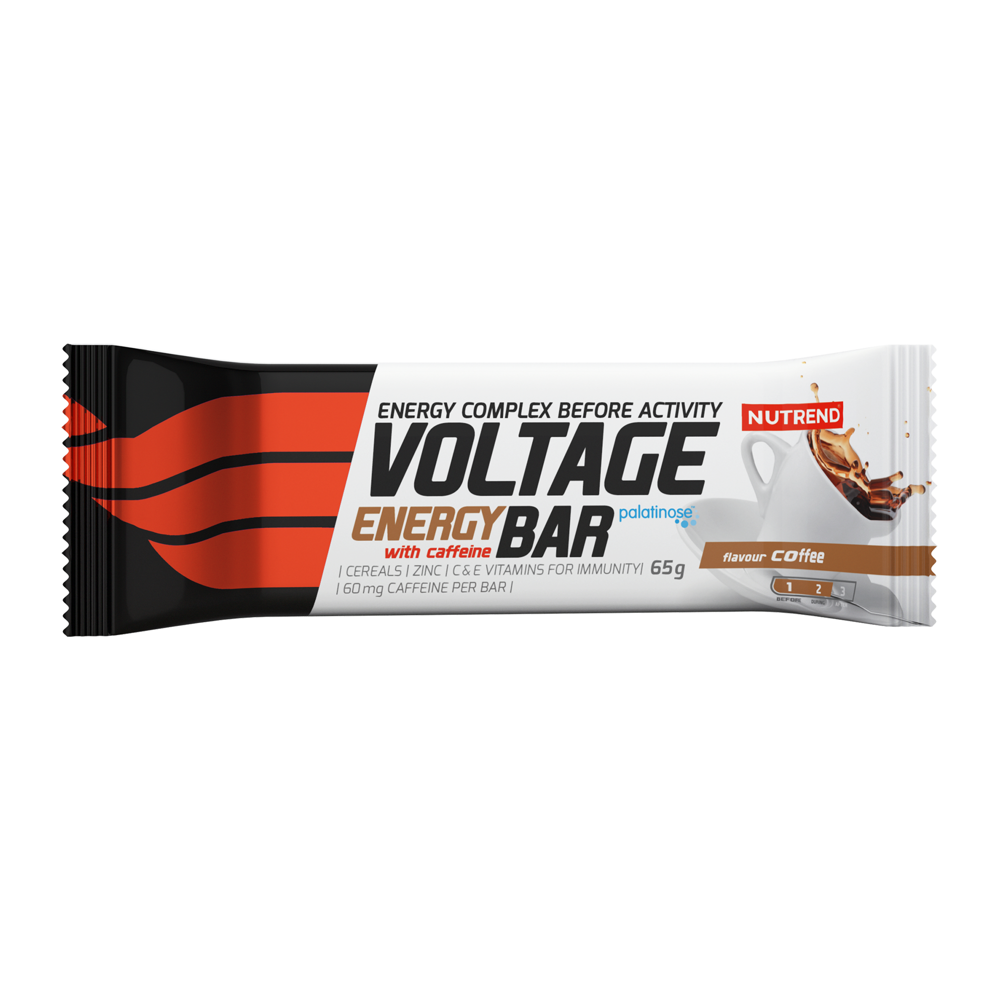VOLTAGE ENERGY BAR WITH CAFFEINE, 65 g